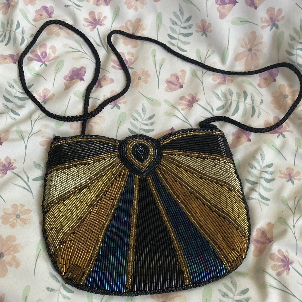 Vintage Handmade Beaded Art Deco Evening Purse - Picture 3 of 5